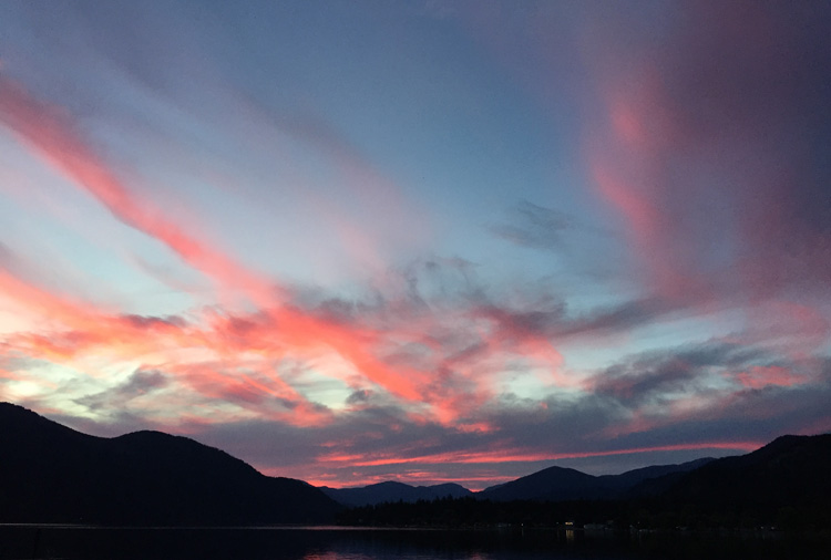 Christina Lake Waterfront Beach Sunset